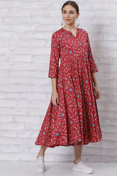 Maroon Straight Kurta image number 0